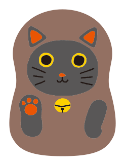 顔が黒いニャンリョーシカ